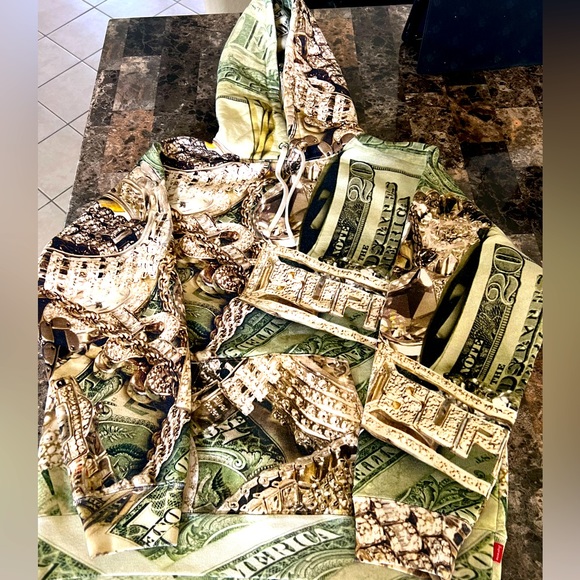 SUPREME DOLLAR BILLS RARE HOODIE SIZE MEDIUM EUC - Picture 8 of 12